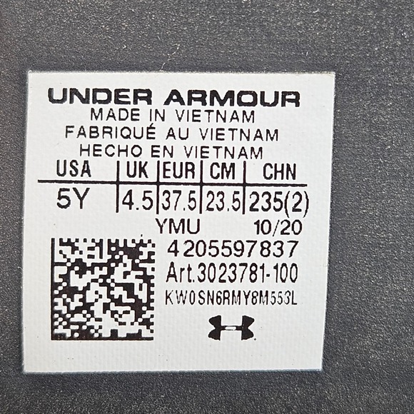 Under Armour Mercenary Ignite Slides Sandals Youth 5 White Black 3022712 Beach - Picture 8 of 12